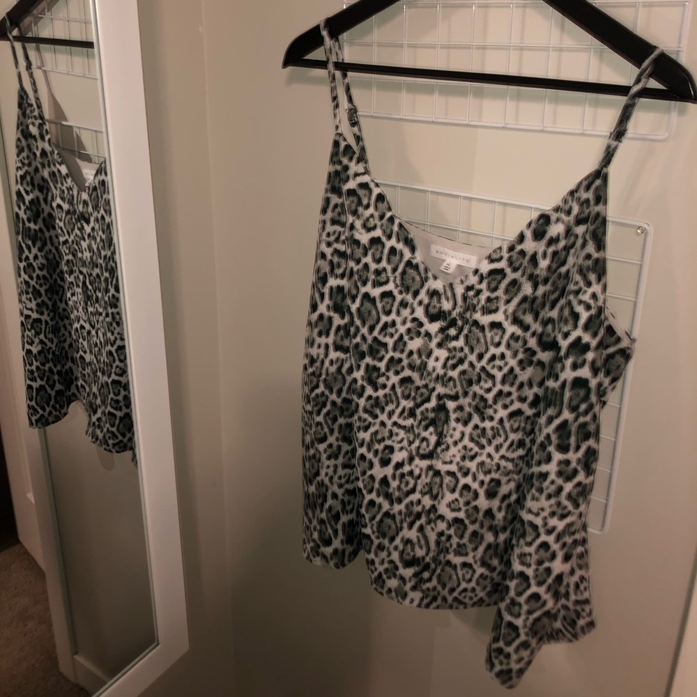 GRAY CHEETAH PRINT TANK